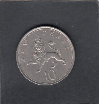 Beschrijving: 10 Pence ELIZABETH II